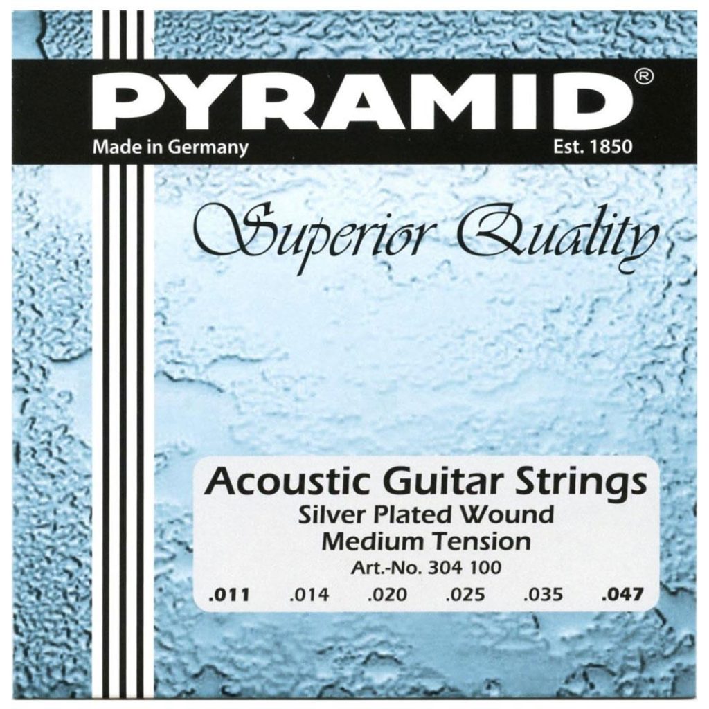 PYRAMID MEDIUM 11-47 Silver Acoustic Guitar Strings Set