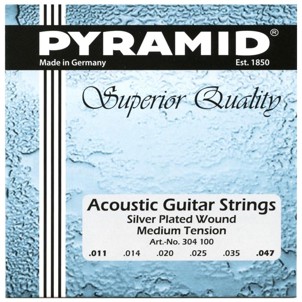 PYRAMID MEDIUM 11-47 Silver Σετ Χορδές Ακουστικής Κιθάρας