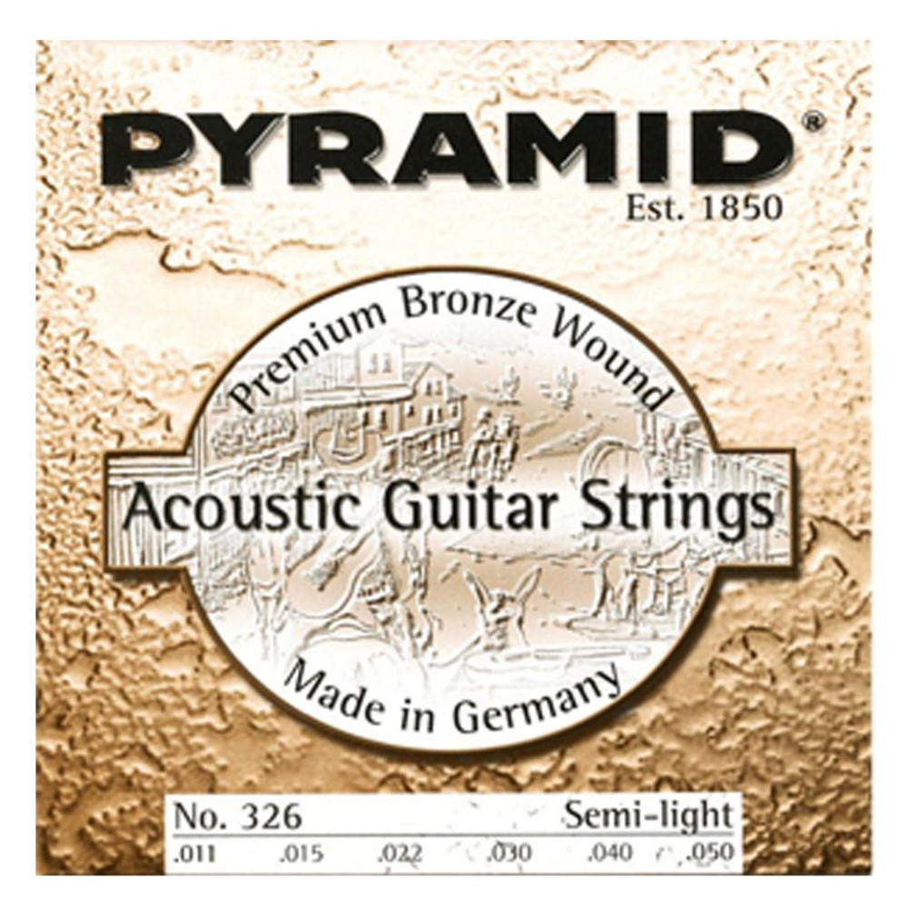PYRAMID SEMI-LIGHT 11-50 Phosphore Bronze Acoustic Guitar Strings Set PYRAMID SEMI-LIGHT 11-50 Phosphore Bronze Acoustic Guitar Strings Set