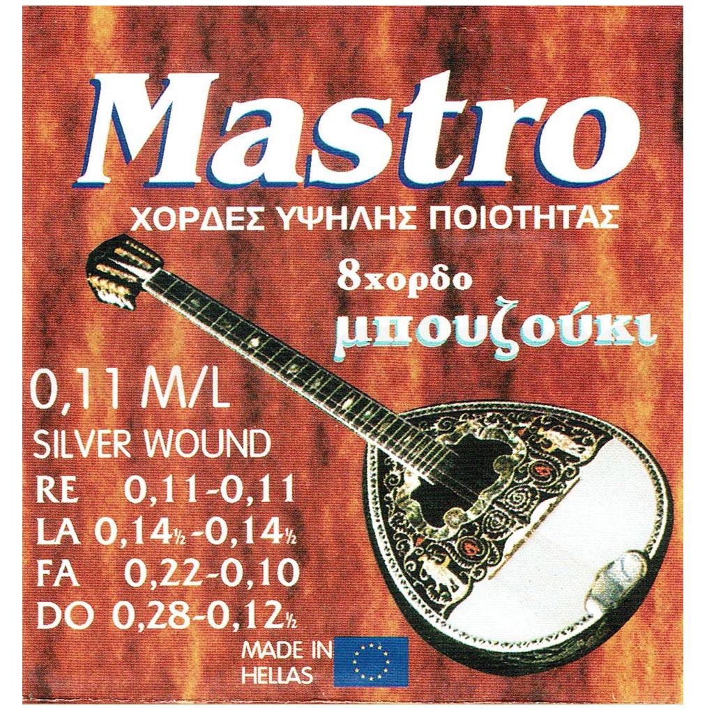 MASTRO 011 MEDIUM/LIGHT Σετ Χορδές 8-χορδου Μπουζουκιού