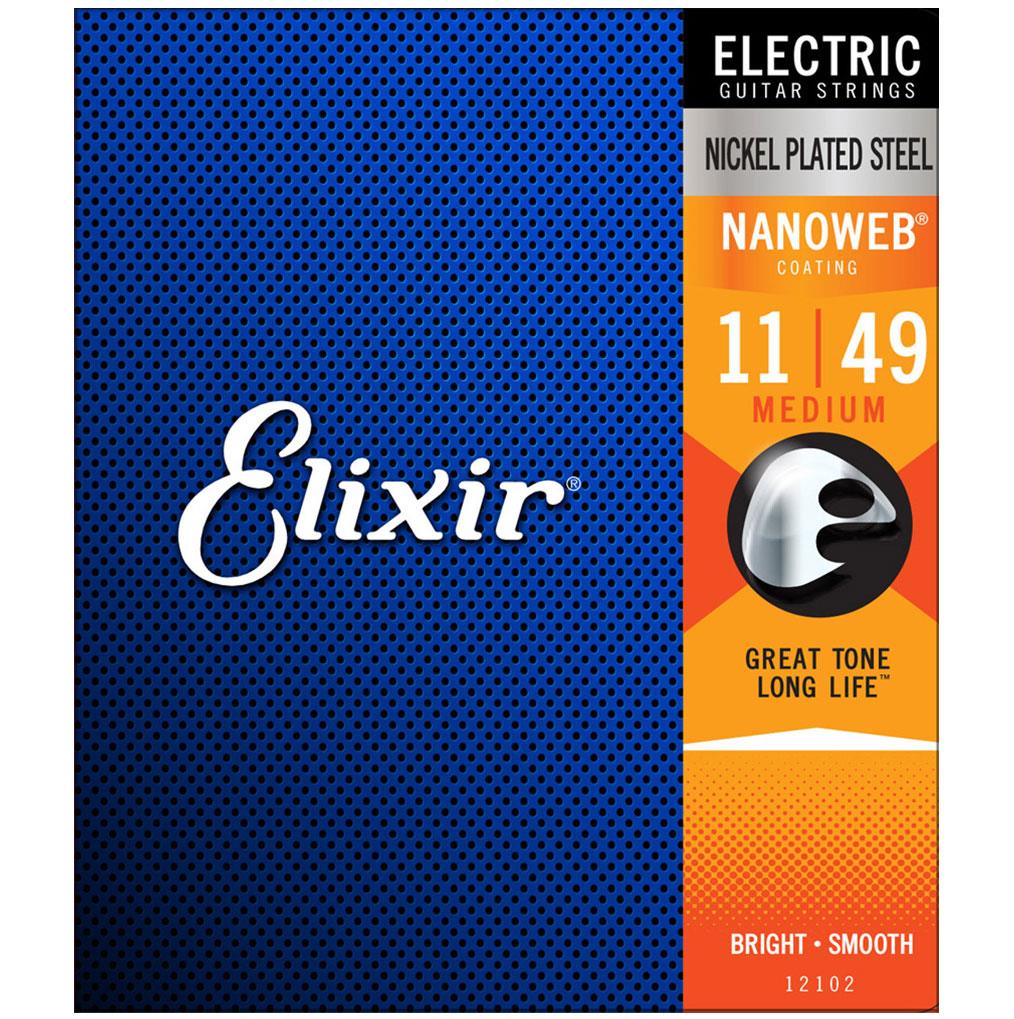 ELIXIR 12102 NANOWEB MEDIUM 11-49 Σετ Χορδές Ηλεκτρικής Κιθάρας