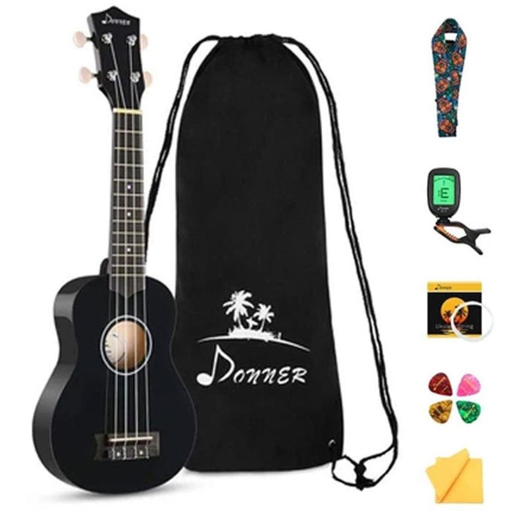 DONNER EC-1256 Soprano Ukulele Black