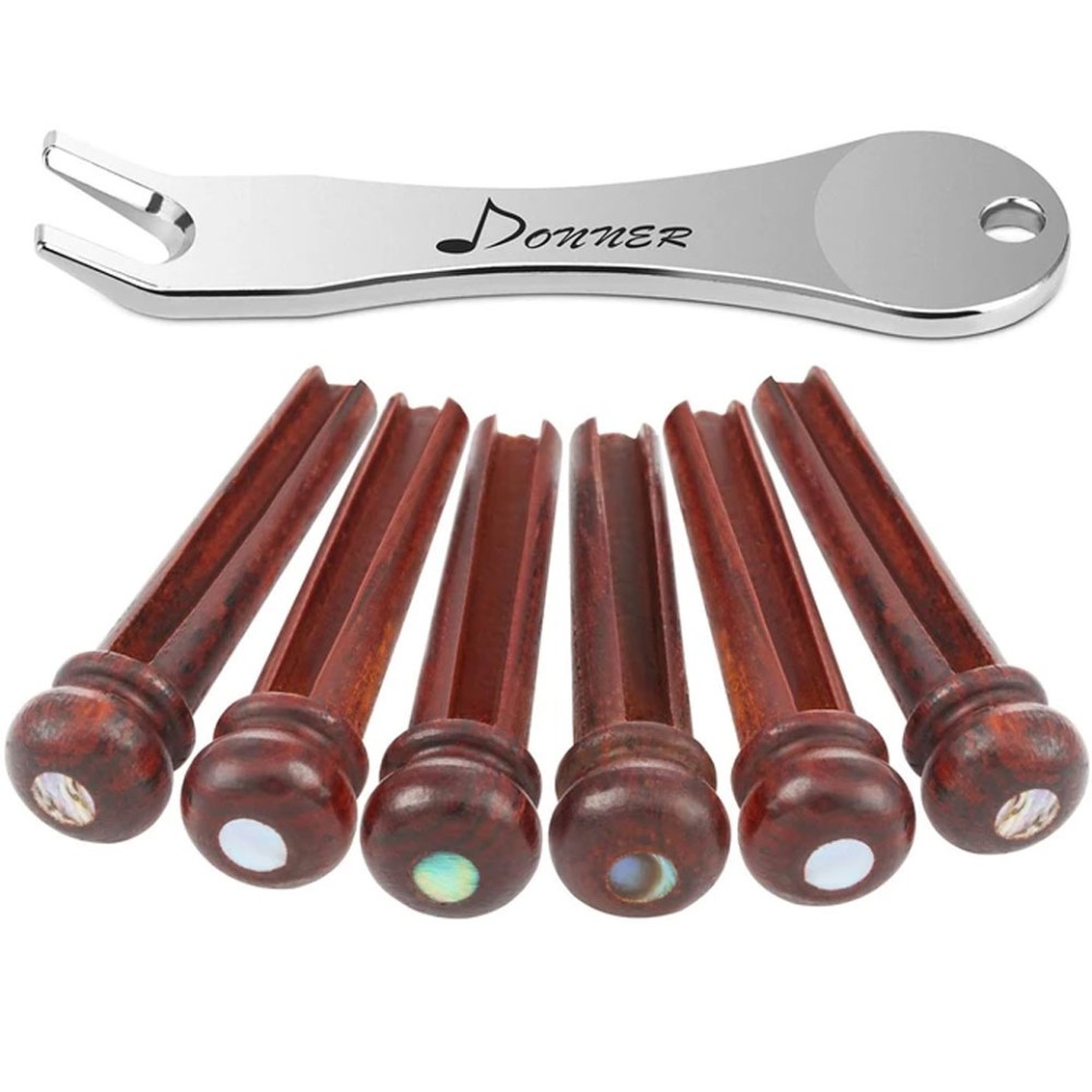 DONNER EC-2014 Ξύλινα Bridge Pins για Ακουστική Κιθάρα Σετ