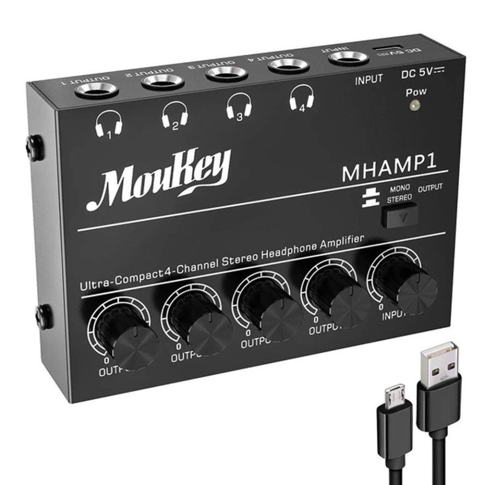 MOUKEY MHAMP-1 Ενισχυτής Ακουστικών 4 καναλιών