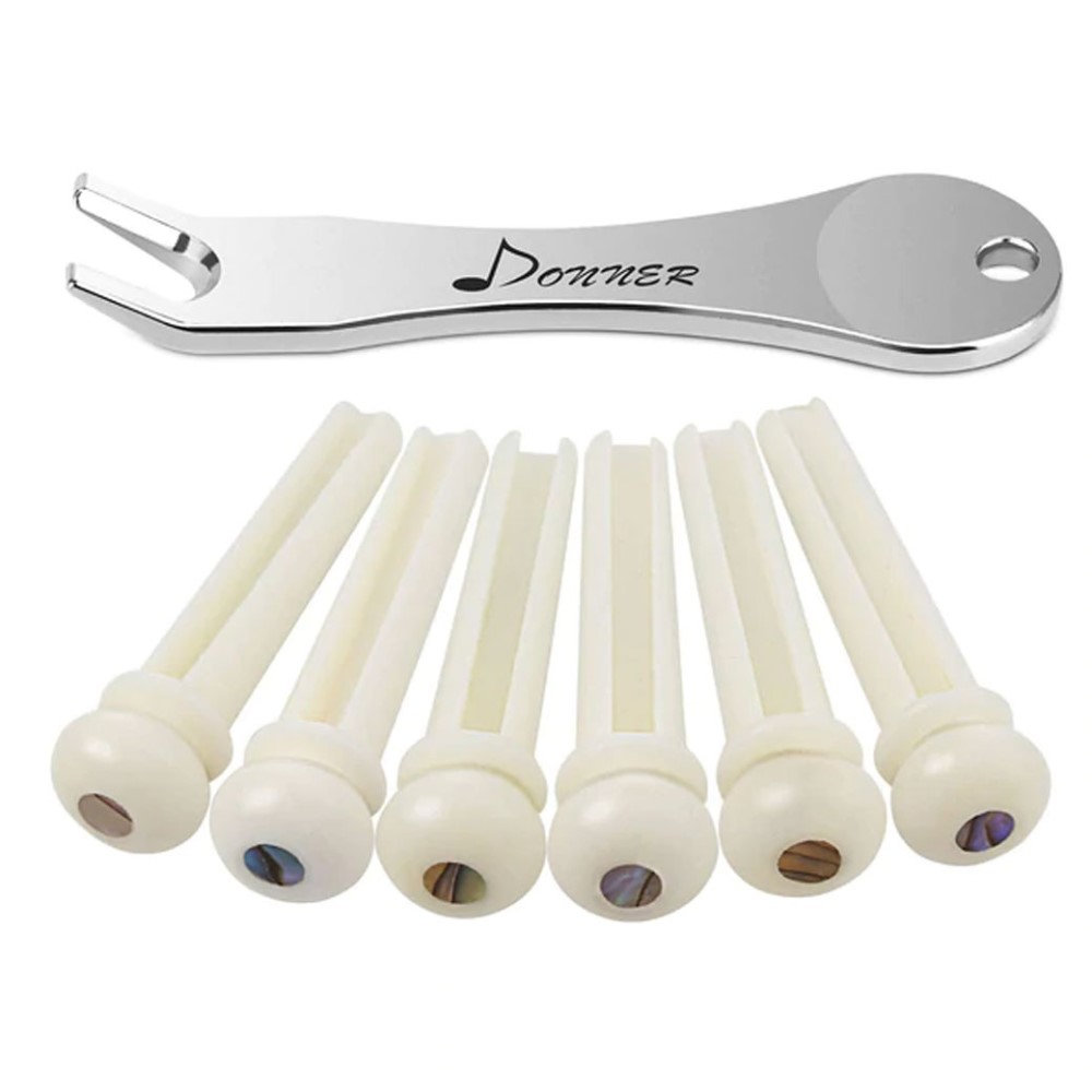 DONNER EC-2013 Κοκάλινα Bone Bridge Pins για Ακουστική Κιθάρα