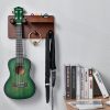 DONNER EC-2075 Guitar Wall Mount Hanger with wooden shelf