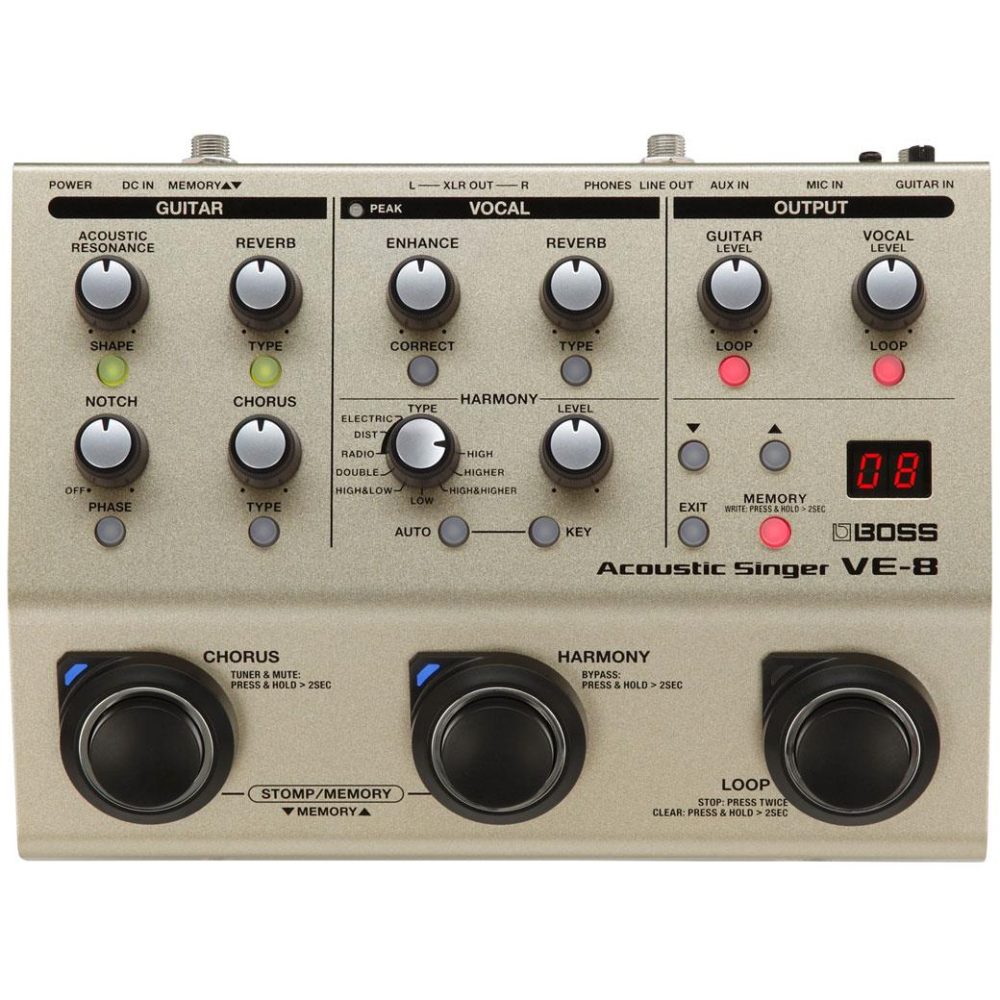 BOSS VE-8 Acoustic Singer Pedal