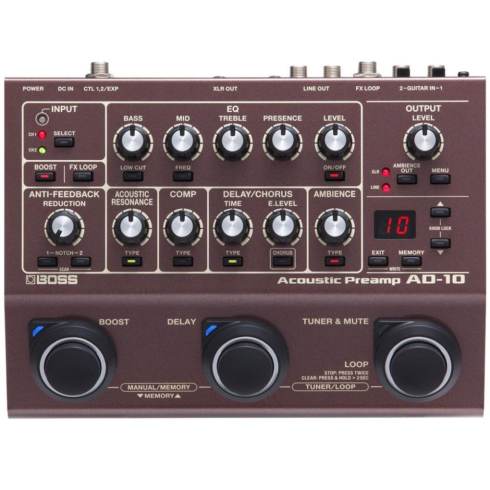 BOSS AD-10 Accoustic Preamp / effect Pedal