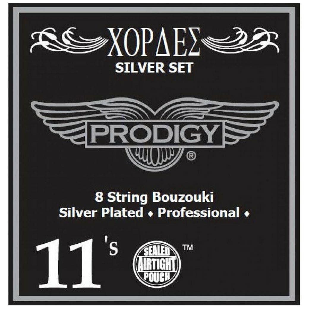 PRODIGY Σετ Χορδές Μπουζουκιού 8χορδου Silver Set 11's