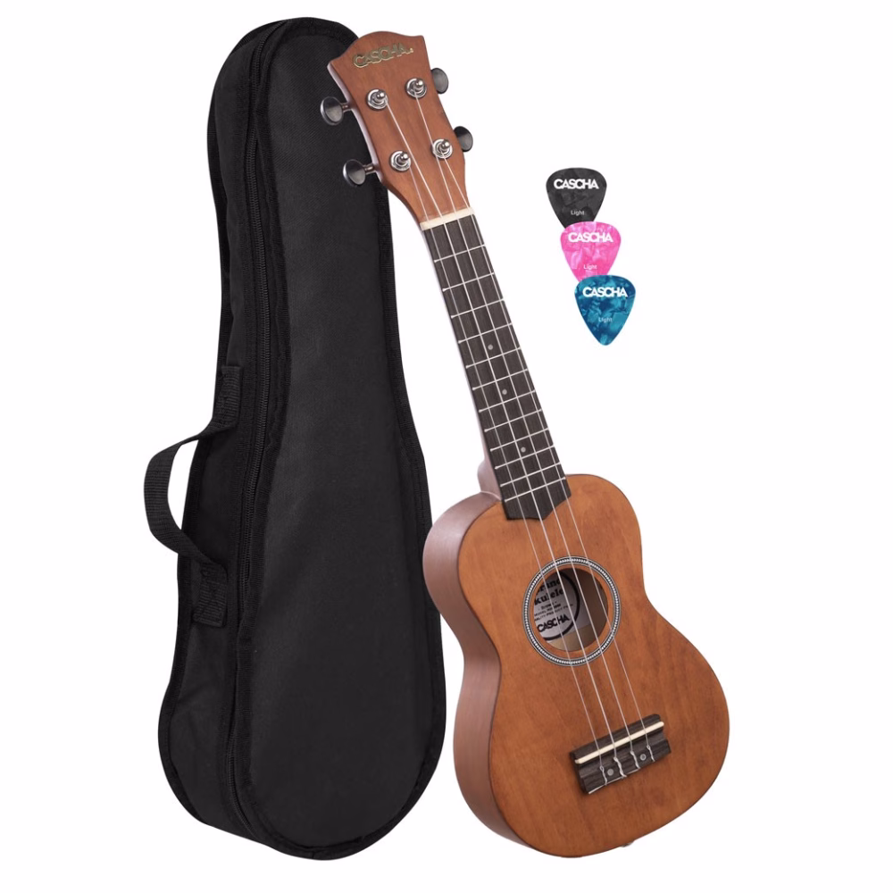 CASCHA EH-3953 Soprano Ukulele - Σοπράνο Γιουκαλίλι Καφέ με θήκη