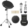 DONNER EC-6678 Practice Pad - Επιφάνεια εξάσκησης Σετ με βάση, θήκη, μπακέτες και αξεσουάρ