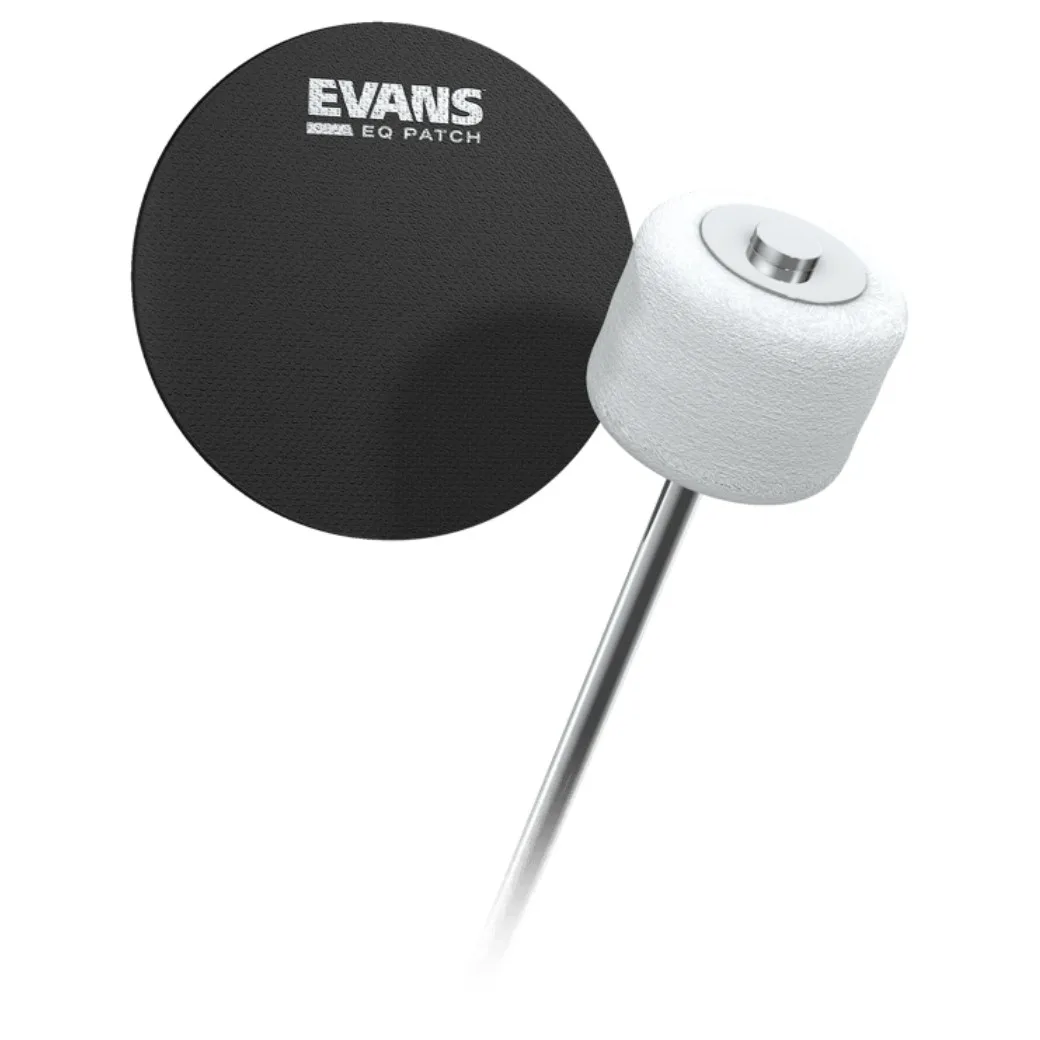 EVANS EQPB1 Black Nylon Bass Drum Single Patch 2τεμ.