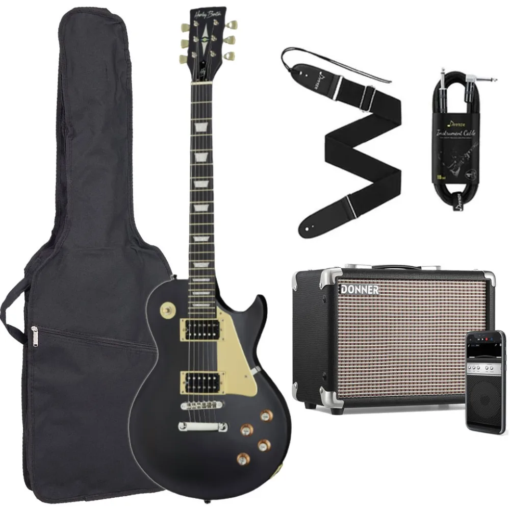 HARLEY BENTON SC-402SBK Σετ Ηλεκτρική Κιθάρα με θήκη και ενισχυτή