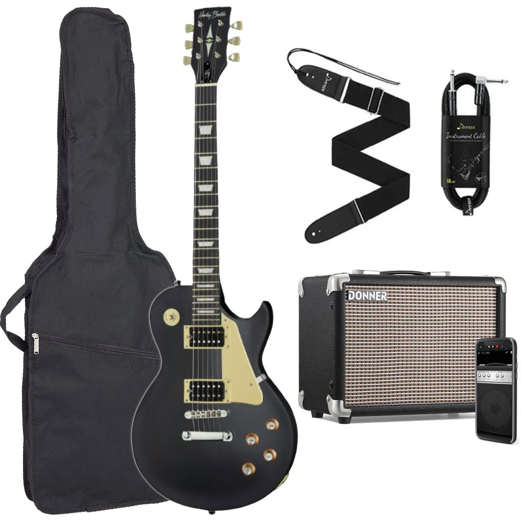 HARLEY BENTON SC-402SBK Σετ Ηλεκτρική Κιθάρα με θήκη και ενισχυτή
